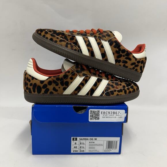 adidas Shoes - adidas Samba OG WMNS Leopard - “Preloved Red” JI2734